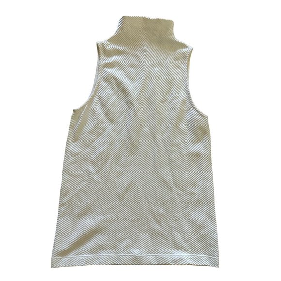 ATHLETA White Mock Neck Ribbed Tank Top Size Small - Picture 1 of 7